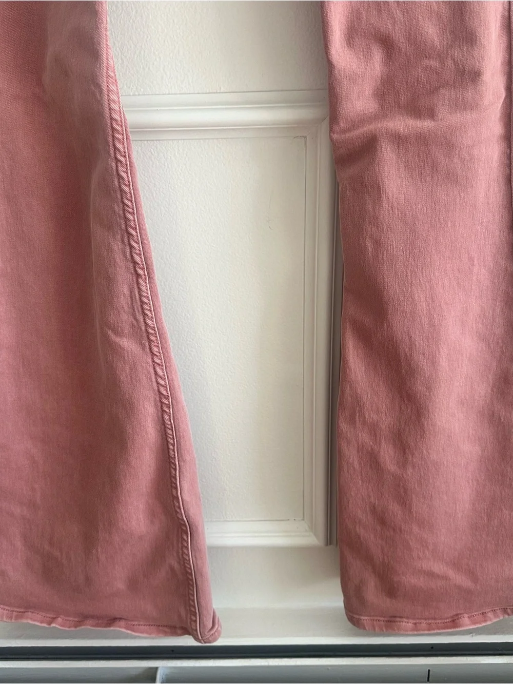 Free People We The Free Penny Pull-On Flare Jeans Clay Rose Pink Sz 28